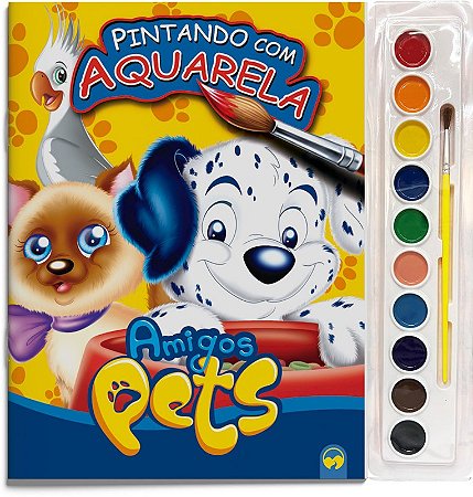 Pintando com Aquarela - Amigos Pets