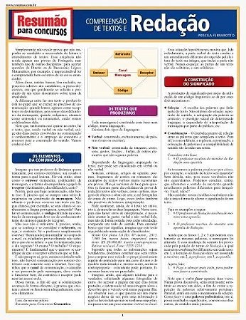 Compreensao de Textos e Redacao