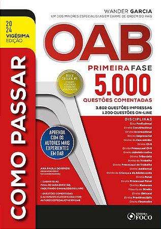 Como Passar na Oab: Primeira Fase 5000 Questoes Comentadas