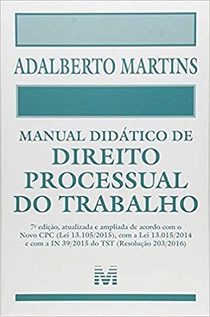 Manual Didatico de Direito Processual do Trabalho