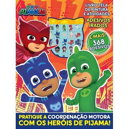 Pj Masks Livro Tela de Pintura e Atividades