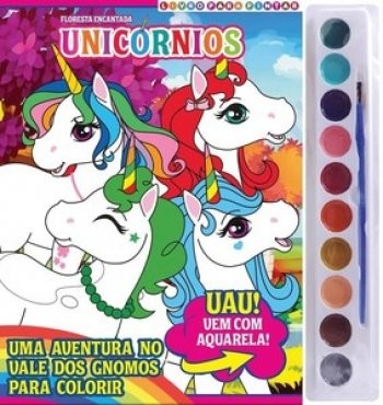 Unicórnios - Livro para Pintar com Aquarela