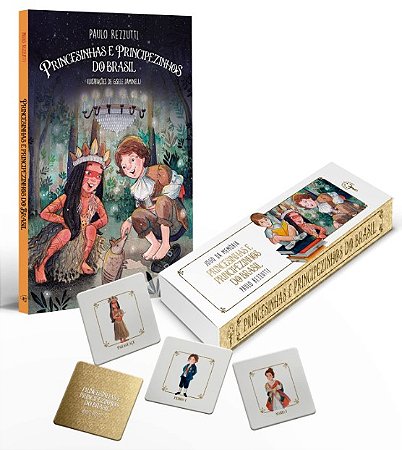 Kit Princesinhas e Principezinhos do Brasil: Livro + Jogo da Memoria