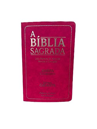 Biblia Sagrada Evangelica Rosa - Harpa e Corinhos