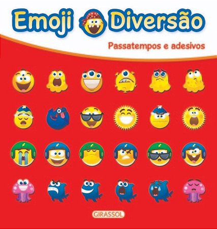 Emoji Diversao Vermelho - Passatempos e Adesivos