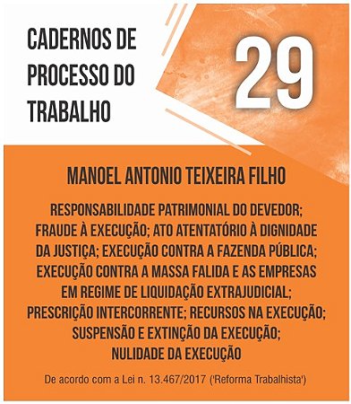 Cadernos de Processo do Trabalho - Vol.29