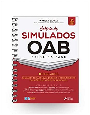 Bateria de Simulados Oab 1  Fase - 2  Ed - 2021