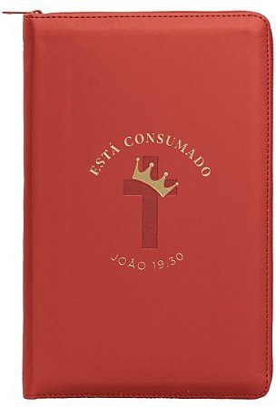 Biblia Nvi com Ziper: Esta Consumado, Courosoft Vermelho com Toque Emborrac
