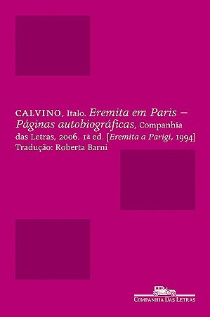 Eremita em Paris - Paginas Autobiograficas