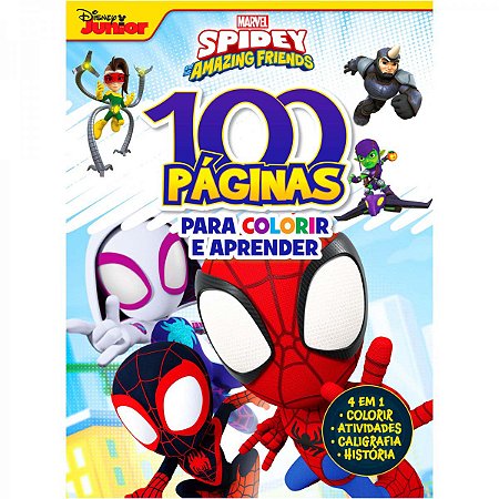 100 Paginas para Colorir Marvel - Spidey Friends