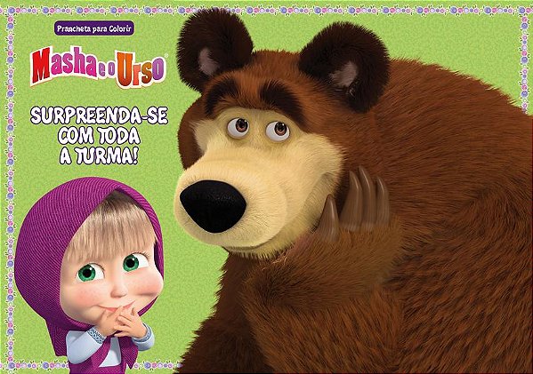 Masha e o Urso - Prancheta para Colorir: Supreenda-se com Toda a Turma!