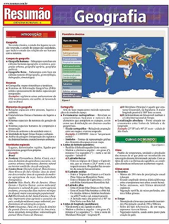 Resumao: Geografia