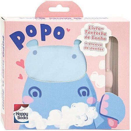 Livro-fantoche de Banho: Popo Escova os Dentes! (rosa)
