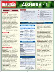 Algebra 1 - Resumao