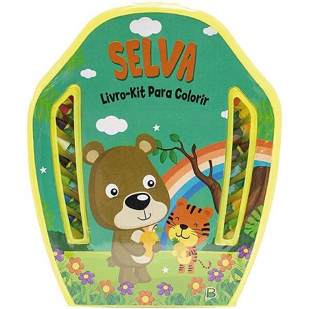 Livro-kit para Colorir - Selva