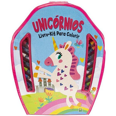 Livro-kit para Colorir - Unicornios