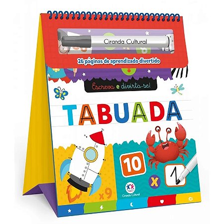 Livro Escreva e Apague Tabuada