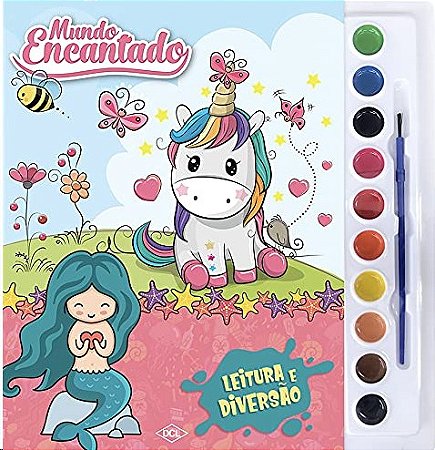 Aquarela: Unicornio e Sereias