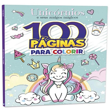 100 Paginas para Colorir - Unicornio