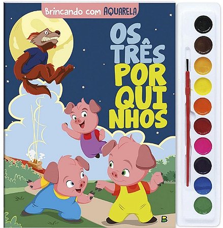 Brincando com Aquarela: os Tres Porquinhos