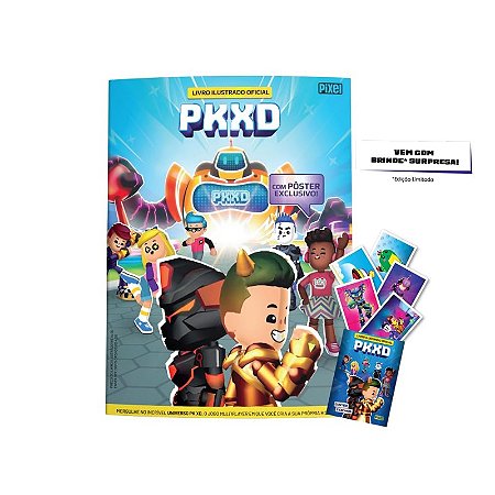 Kit Livro Ilustrado Oficial Pk Xd + 10 Envelopes + Brinde