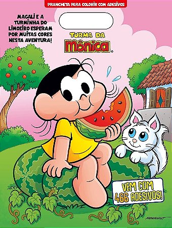 Tm - Prancheta para Colorir com Adesivos - Magali