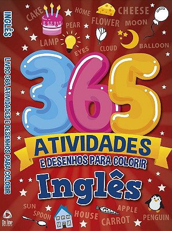 Ingles - Livro  365 Atividades e Desenho P/ Colorir