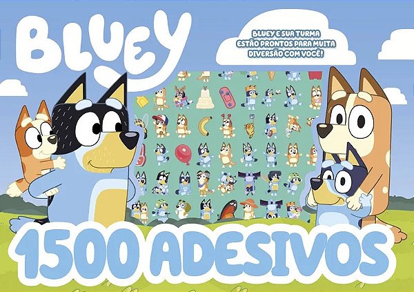 Bluey: Prancheta para Colorir com 1500 Adesivos