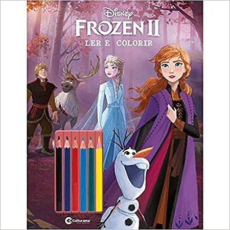 Frozen 2 Ler e Colorir com Lápis