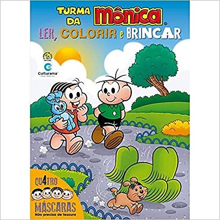 Turma da Monica - Ler, Col. e Brincar + 4 Mascara