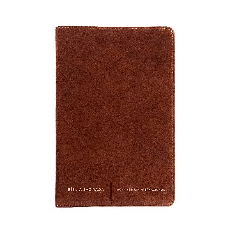 Biblia Sagrada Slim Nvi, Luxo, Capa Marrom