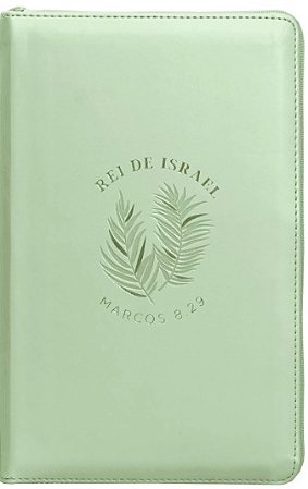 Biblia Nvi com Ziper: Rei de Israel, Courosoft Verde com Toque Emborrachado