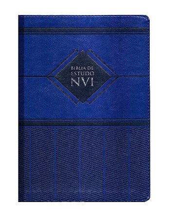 Biblia de Estudo Nvi - Capa Azul Indigo - Capa Luxo
