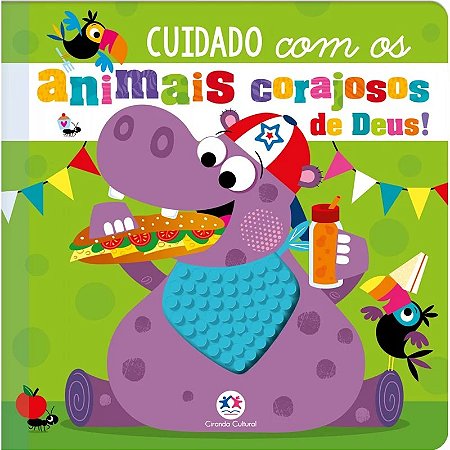 Livro Toque e Sinta Cuidado com os Animais Corajosos de Deus!