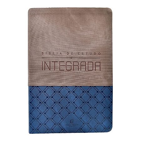 Biblia de Estudo Integrada, Nvi, Couro Soft, Azul e Grafite