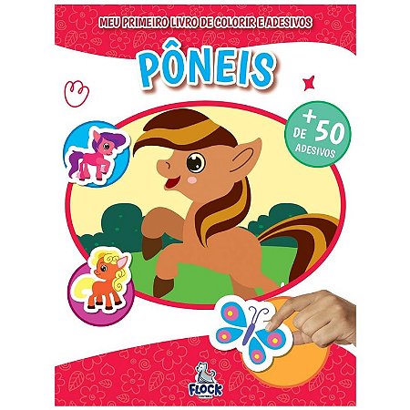 Meu Primeiro Livro de Colorir e Adesivos: Pôneis