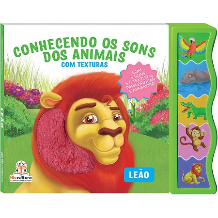 Conhecendo os Sons dos Animais com Texturas: Leão