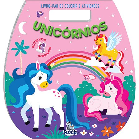 Livro-pad de Colorir e Atividades: Unicórnios