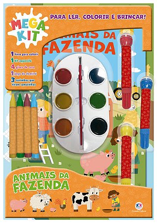 Animais da Fazenda - Ler, Colorir e Brincar
