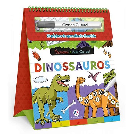 Livro Escreva e Apague Dinossauros