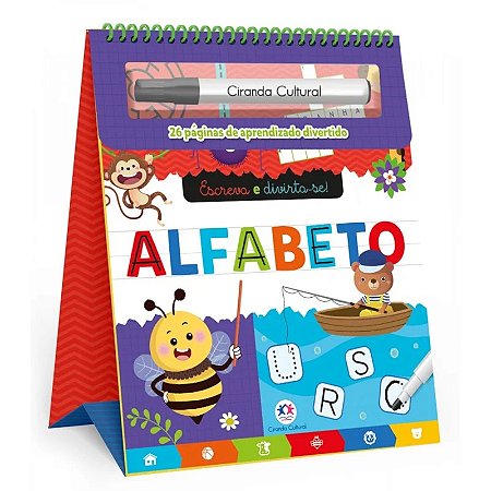 Livro Escreva e Apague Alfabeto