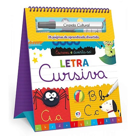 Livro Escreva e Apague Letra Cursiva