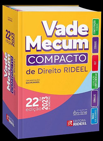 Vade Mecum Compacto de Direito Rideel - 22 Edicao - 2 Semestre 2023