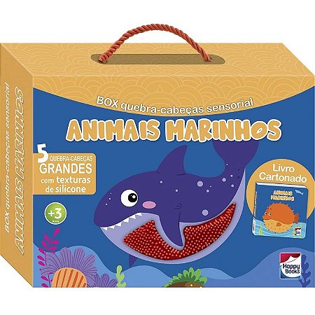 Box - Quebra-cabecas Sensorial - Animais Marinhos