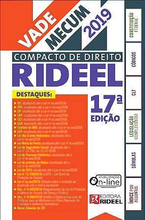 Vade Mecum Compacto de Direito Rideel 1 Semestre 2019