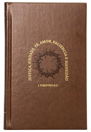 Bíblia NVI, Letras de Jesus Em Vermelho, Couro-Soft Marrom Sobre Capa Dura, Timóteo