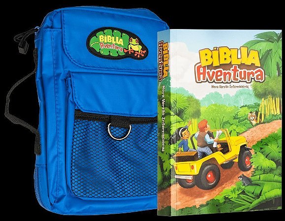 Bíblia Aventura, NVI - Capa Especial Com Bolsa Azul
