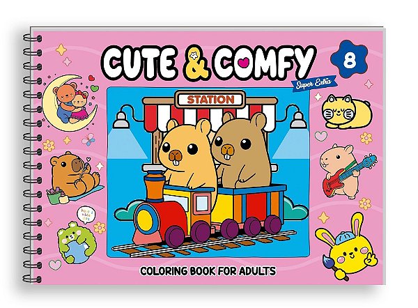 Cute & Comfy Super Extra-  Edição 08 - Livro de Colorir Adulto