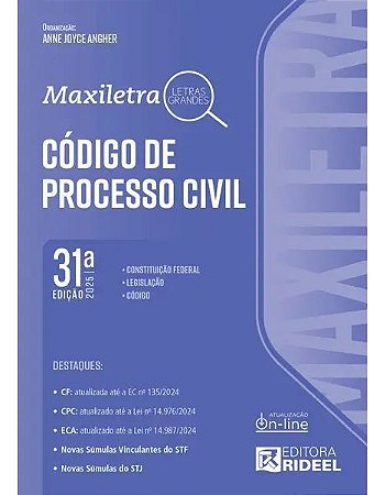 Codigo De Processo Civil Colecao Maxiletra - 31Ed/25