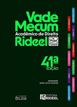 Vade Mecum Acadêmico De Direito Rideel 2025 - 1º Semestre